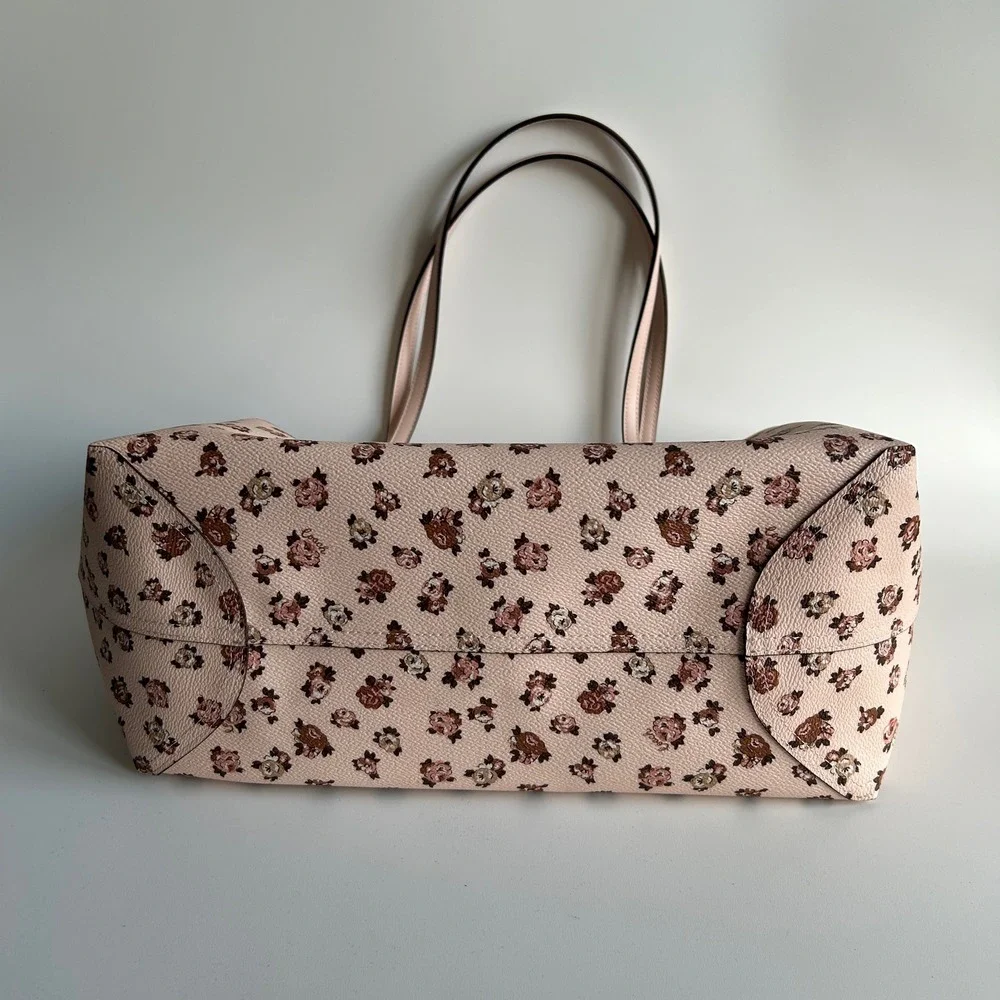 Coach City Tote Rose Print Blush Multi‎ Crossgrain Leather Bag NEW CY682